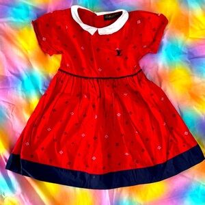 Louis Vuitton Paris red white & blue dress size 3-4